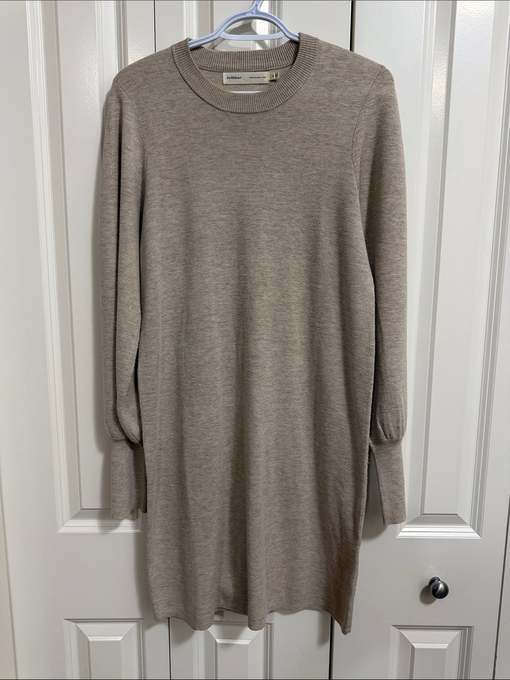 InWear Copenhagen Beige Taupe Knit Sweater Dress | Size M